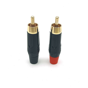 5,5mm chapado en oro soldadura recta RCA macho adaptador de enchufe de Audio conector de enchufe de altavoz - Product Image 5