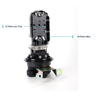 Boîtier de raccordement optique vertical FOSC de type dôme pour extérieur, à étanchéité mécanique, 4 ports, 48 fibres, pour FTTH ODN