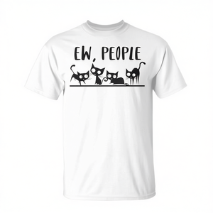 T-shirt Ew People Cat per gli amanti dei gatti, divertente maglietta con grafica divertente - Product Image 2