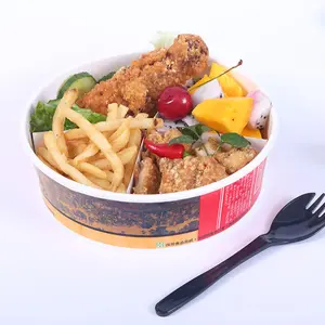 Hot Sale Disposable Grease Resistant Fast Food Packaging Paper Bowl