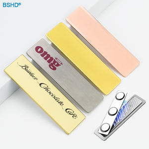 Placas de identificación de acero inoxidable con logotipo personalizado grabado, placa de identificación, etiqueta de Metal grabada con láser, placa de identificación magnética para su marca - Product Image 2