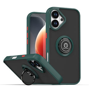Coque de téléphone texturée douce avec support de voiture à bordure colorée Lichicase pour ZTE Blade A56, dos givré - Product Image 3