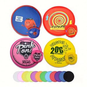 Custom Logo Full Color Foldable Flyer Folding Handheld Fan Nylon Round Fold-Up Flying Disc with Case - Product Image 3