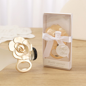 Recuerdos de Boda, Regalos, Abridor de Botellas con Rosa Dorada y Caja de Regalo Exquisita, Regalos de Boda para Invitados, Compromiso - Product Image 1