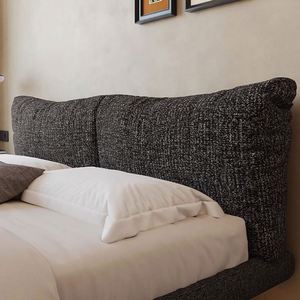 Cabecera de Cama Doble Estilo Europeo para Niñas, Diseño Moderno en Cuero Blanco, Muebles Duraderos para Dormitorio - Product Image 3