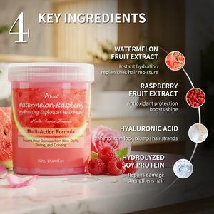 <span class=keywords><strong>Masque</strong></span> Capillaire Professionnel Réparateur Pastèque Framboise Acide Hyaluronique Hydratant Réparateur Verrouillage de l'Humidité Revitalisant - Product Image 2