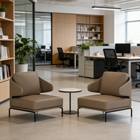 Ensemble de canapés de bureau en cuir au design moderne, fourni par l'usine