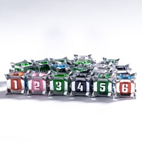 FACCUB Jeu de dés en métal polyédrique D6 personnalisé fait à la main en gros pour les jeux de rôle Donjons et Dragons Jeux de table