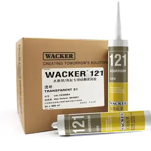 لاصق شفاف Wacker 121 عضوي لحوض الأسماك سائلكون شفاف