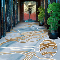 Wandteppich Hotelteppich Nylon Gewebter Jacquard Maschinell Gefertigt Plüschflor Modernes Puzzlemuster Fleckbeständig Rutschfest Kommerziell