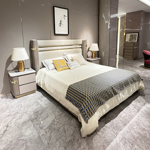 KMJ Set Camera da <span class=keywords><strong>Letto</strong></span> di Lusso Moderno in Stile Villa Italiana, <span class=keywords><strong>Letto</strong></span> <span class=keywords><strong>Matrimoniale</strong></span> in Pelle, <span class=keywords><strong>Letto</strong></span> King Size - Product Image 1
