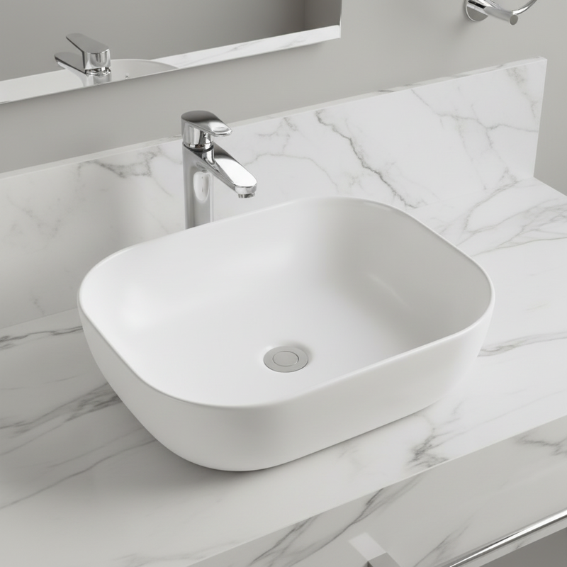 White Wash Basin Ceramic Basin Bathroom