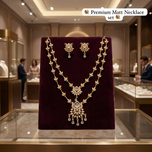 Conjunto de Collar y Aretes con Acabado Mate Premium, Piedra Verde, Joyería Artificial para Mujer, Ideal para Bodas y Fiestas - Product Image 2