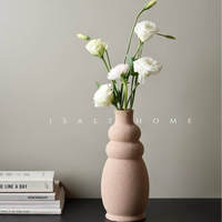Vase à fleurs en argile de style nordique Jiahu, design irrégulier, polyvalent, pour la maison et les salles à manger, objets d'artisanat et d'ornement
