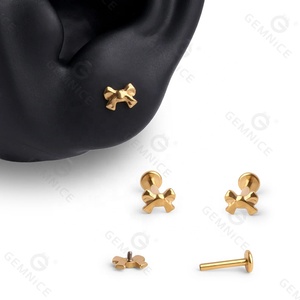 Joyerí<span class=keywords><strong>a</strong></span> de moda para mujer, aretes hipoalergénicos con parte posterior plana roscada, plata 925, - Product Image 6