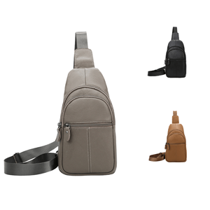 Bolso de Pecho Deportivo Casual para Exteriores, de Cuero Genuino, Estilo Vintage, Impermeable, con Cierre y Protección Antirrobo, con Logotipo Personalizado, en Oferta - Product Image 4