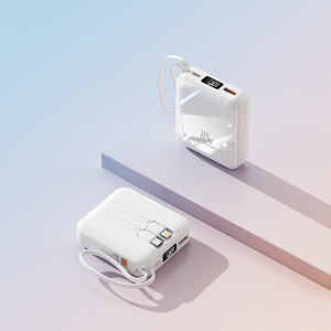 Batteries externes de 10 000 miliampères, avec câble intégré, affichage numérique, 22,5 W, pratiques à transporter, petites et portables - Product Image 2