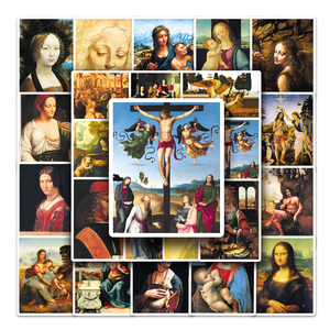50 pezzi all'ingrosso di fabbrica Da Vinci Works Art Sticker Laptop iPad vinile adesivo decorativo impermeabile - Product Image 5