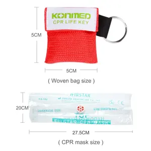 CPR Mask Keyring CPR Face Shield Print Logo And Sticker OEM ODM Support Reusable Mask For First Aid