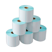Papier autocollant thermique direct 4x6 auto-adhésif Étiquettes d'impression par transfert thermique Rouleau d'imprimante d'étiquettes d'expédition vierges