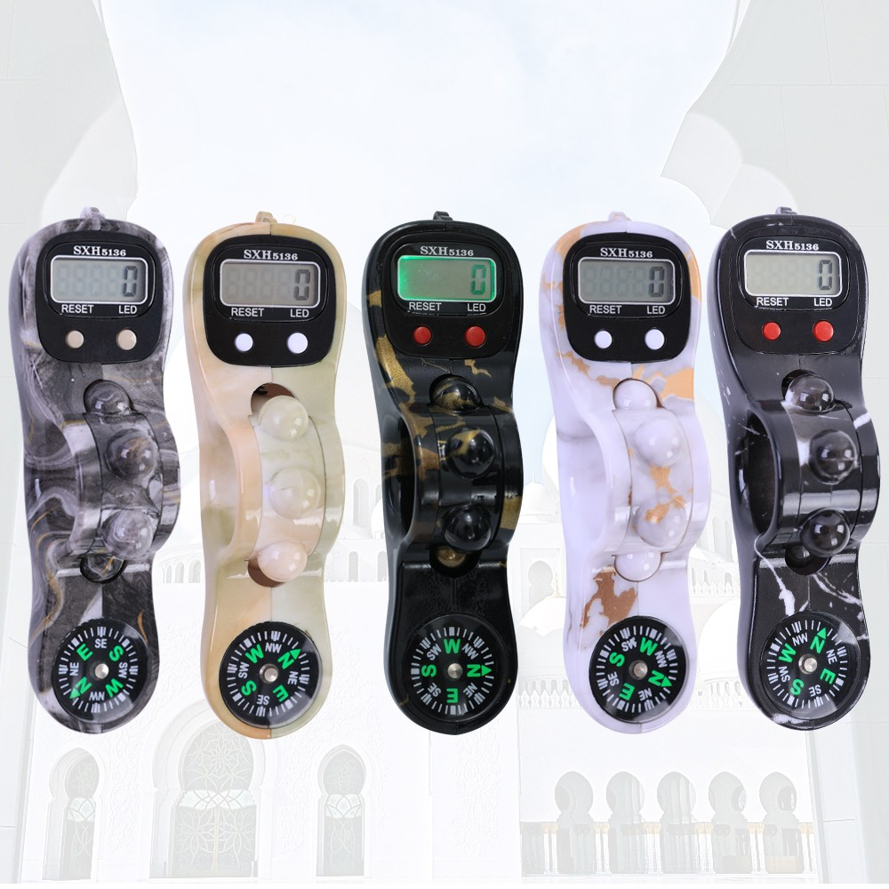 Hitopin 8PCS Electronic Finger Counter, Electronic Handheld Tally Counter, Digital Electronic Tasbeeh Counters, Manual Digital Clicker, For Row People, Score, Inventory, Store (Black, White