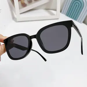 Trendy Tac Lens TR90 Vintage Klassieke Zwarte Oversized Vierkante Zonnebril Voor Vrouwen Mannen