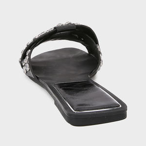 2025 <b>Summer</b> New Women's Black <b>Flats</b> Sandals Slippers Bright Cross Strap Platform Outdoor Style Fashion Trend for Spring & Winter - Product Image 6