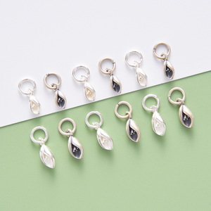 Breloque Fleur de Magnolia en Argent Sterling S925 <span class=keywords><strong>E296</strong></span>, Breloques Fleur en Argent Thaïlandais, Accessoires de Bijoux pour la Création Personnalisée - Product Image 1