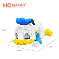 Petits blocs de construction en plastique, figurines mignonnes de canard en paillette de tigre, jouets pour cadeaux de noël, nouvel arrivage,