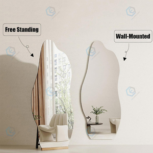 Customized Frameless Irregular Shape Minimalist Stand Floor <strong>Mirrors</strong> Full Length Large Size Decoration Decor Dressing <strong>Mirror</strong> - Product Image 2