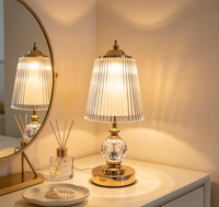 Lampe de table décorative moderne minimaliste, rechargeable par USB, LED, lumière d'ambiance de chevet, commande tactile, fer et acrylique haut de gamme