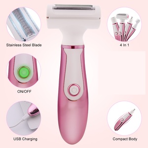 T20 4 en 1, machine d'épilation électrique pour femmes, machine d'épilation du visage, tondeuse à sourcils, faible bruit, rechargeable par USB - Product Image 2