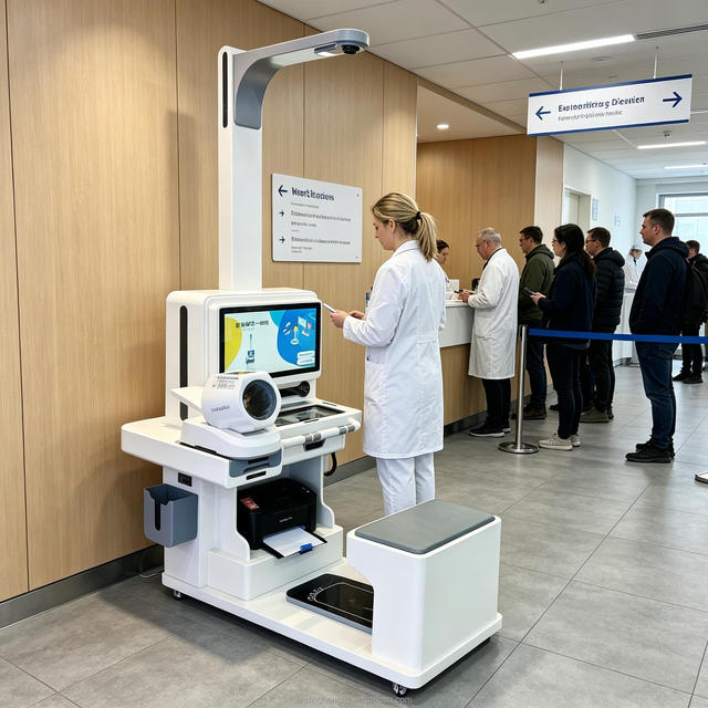 DHM-T200 Healthcare Kiosk Medical Self-Service Kiosk Solutions OEM/ODM 21.5inch HD LCD Touch Screen 12-Month Warranty