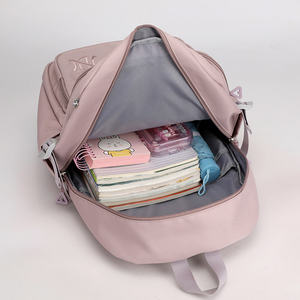 Sac à dos de voyage décontracté grande capacité et léger pour filles, sac d'école en nylon imperméable avec fermeture éclair, tendance pour le collège - Product Image 6