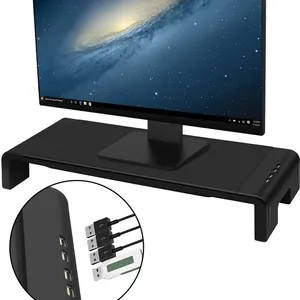 Bilgisayar monitörü yükseltici için USB Hub ile masa masa montaj en iyi PC monitörü standı yükseltici