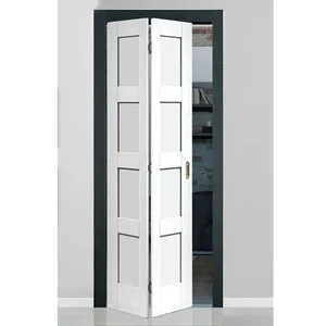 6 Panel White Grained Bi-Fold Bi-fold Closet Door