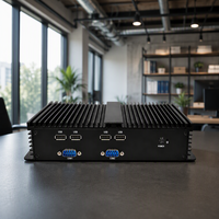 Mini PC industriel sans ventilateur Intel Celeron N2930 RS485+RS232 COM DDR3L 1333MHz Max 8 Go Prise en charge WiFi 4G VGA+HDMI MTBF>50 000H