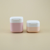 Pots cosmétiques en PP à double couvercle rabattable 50g 80g 100g 120g – Contenants vides en plastique pour crèmes et masques de soin