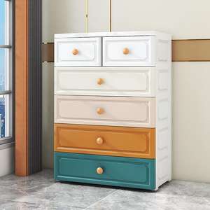 <span class=keywords><strong>Armoire</strong></span> de rangement de vêtements de bébé durable de haute qualité 5 couches en plastique enfants chambre <span class=keywords><strong>armoire</strong></span> avec tiroirs Design coloré - Product Image 1