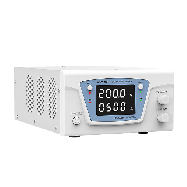 High Voltage DC Power Supply 200V 5A for Capacitor Aging & LED Testing KPS2005D Adjustable Switching Benchtop Lab Power Supply
