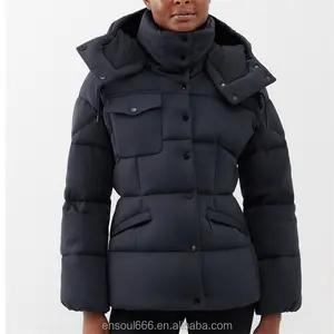 OEM卸売カスタムカラーフード付き冬フグジャケットカスタム女性ストリートファッションウインドブレーカーダウンジャケット