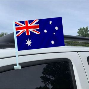 Drapeau de voiture australien, drapeau automobile AU avec clip de fixation pour fenêtre, polyester écologique, impression double face - Product Image 5