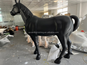 Lámpara LED moderna para suelo de caballo, escultura de arte alto, lámpara de pie, sala de exposiciones, decoración de vestíbulo, estatuas FRP, luz de suelo - Product Image 3