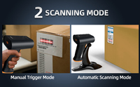 Scanner de codes à barres de format papier A4 sans fil 2.4G Interface USB en matériau ABS pour application en entrepôt en stock