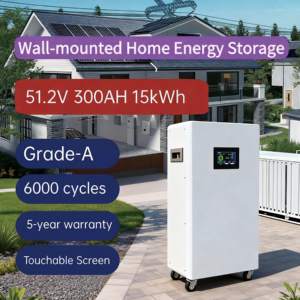Batería de Almacenamiento de Energía Doméstica Apilable de 15KWH, Grado A, BMS, LiFePO4, 51.2V, 300AH, con Red Híbrida - Product Image 2
