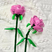 Ensembles de blocs de construction en forme de fleurs, vente flash, jouet pour enfant, nouveauté, blocs de construction en forme de fleurs à faire soi-même pour enfants, promotion de jouets, cadeau