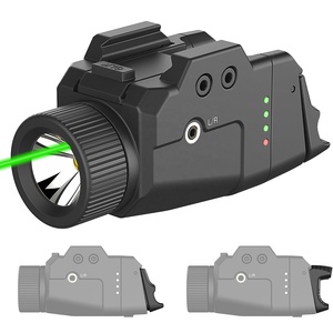Lampe tactique DK-9050L 6X avec corps en polymère, rechargeable par USB, avec interrupteurs avant et arrière haute et basse intensité - Product Image 3