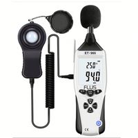 Auto-Range MultiFunctional 5 in 1 Environmental Meter Tester Digital Multimeter of SoundLevel Lux Luminometer Humidity Meter