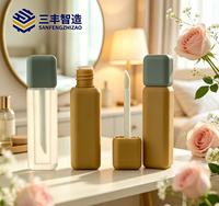 Tube carré givré vide pour brillant à lèvres, nouveau contenant pour brillant à lèvres, emballage cosmétique