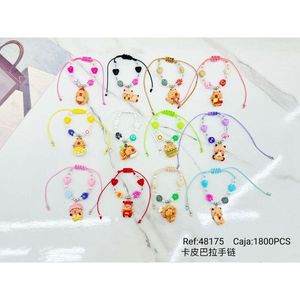 Pulsera Kapibala con Cuentas Coloridas, Accesorio de Joyería Infantil con Forma de Corazón, Material Plástico - Product Image 1